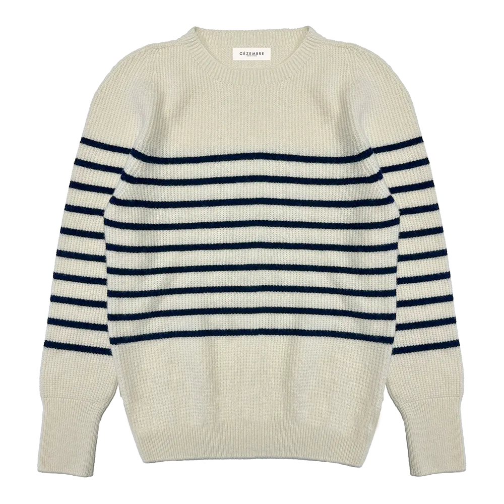 Pull SABLONS RAYÉ (Mérinos/Cachemire)