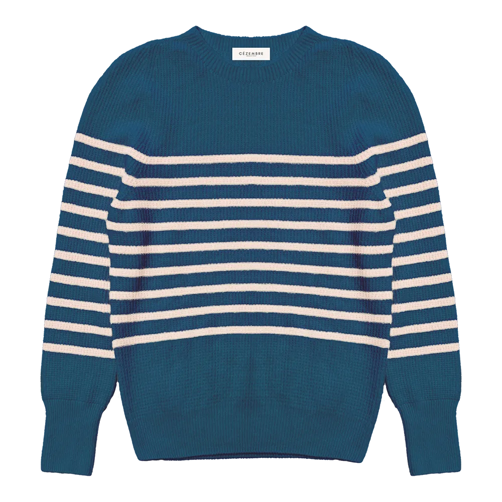 Pull SABLONS RAYÉ (Mérinos/Cachemire)