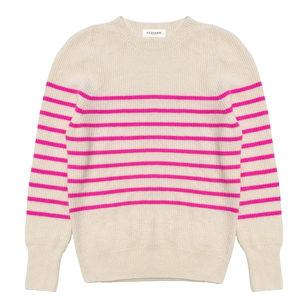 Pull SABLONS RAYÉ (Mérinos/Cachemire)