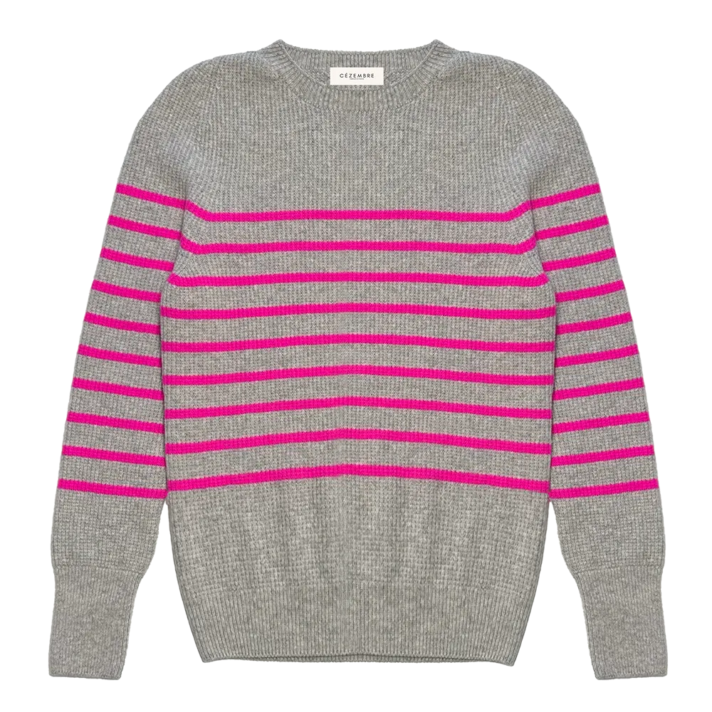 Pull SABLONS RAYÉ (Mérinos/Cachemire)