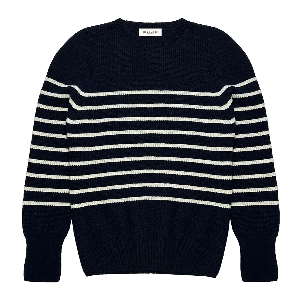 Pull SABLONS RAYÉ (Mérinos/Cachemire)