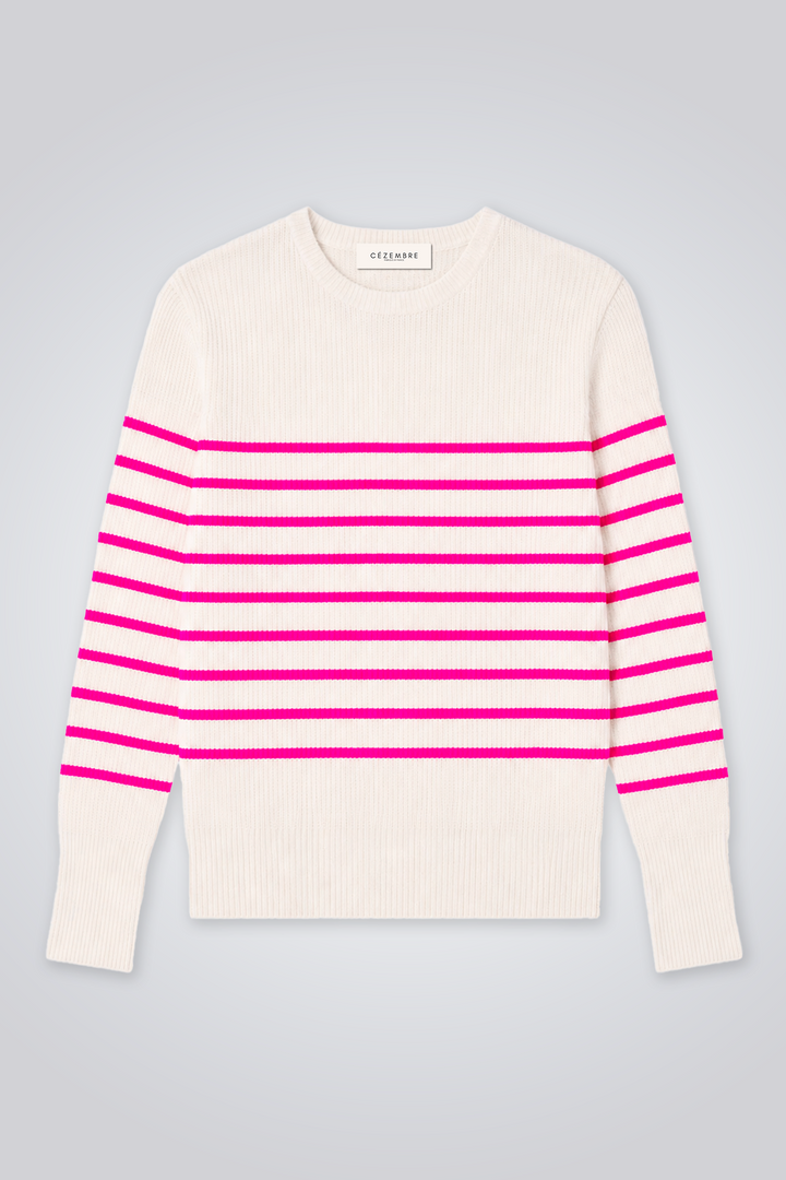 Vue Face #couleur_ecru rose-neon