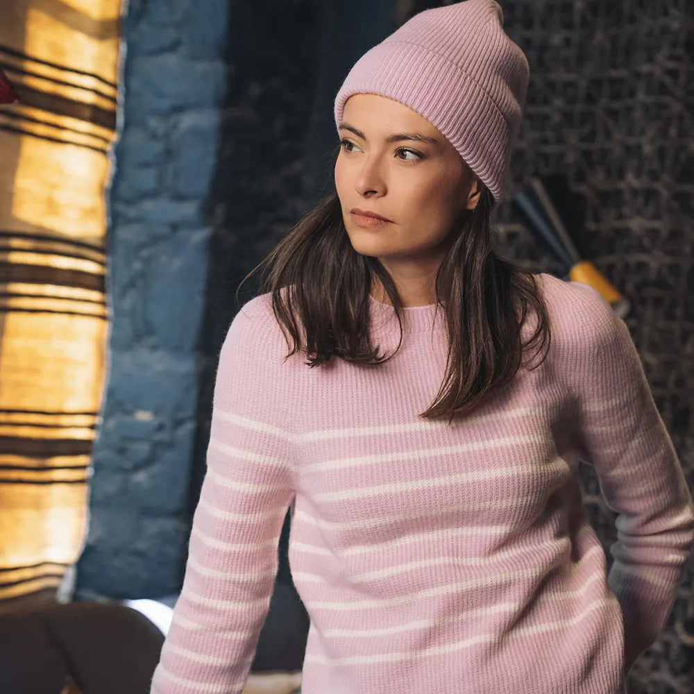 Pull SABLONS RAYÉ (Mérinos/Cachemire)