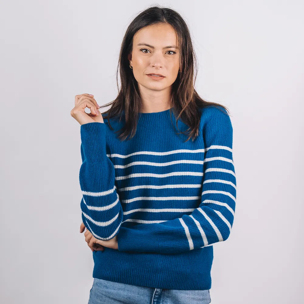 Pull SABLONS RAYÉ (Mérinos/Cachemire)