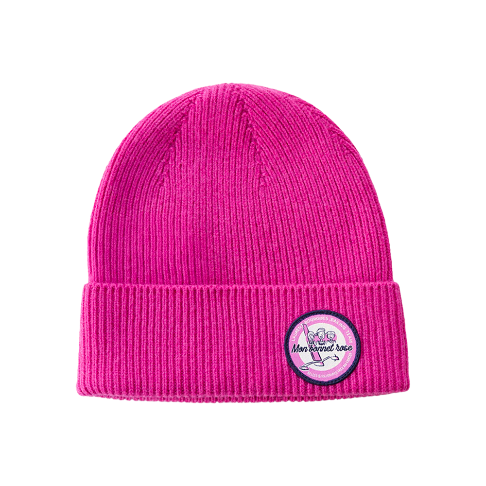 Bonnet en mérinos et cachemire Mon Bonnet Rose, coloris fuchsia – Cézembre
