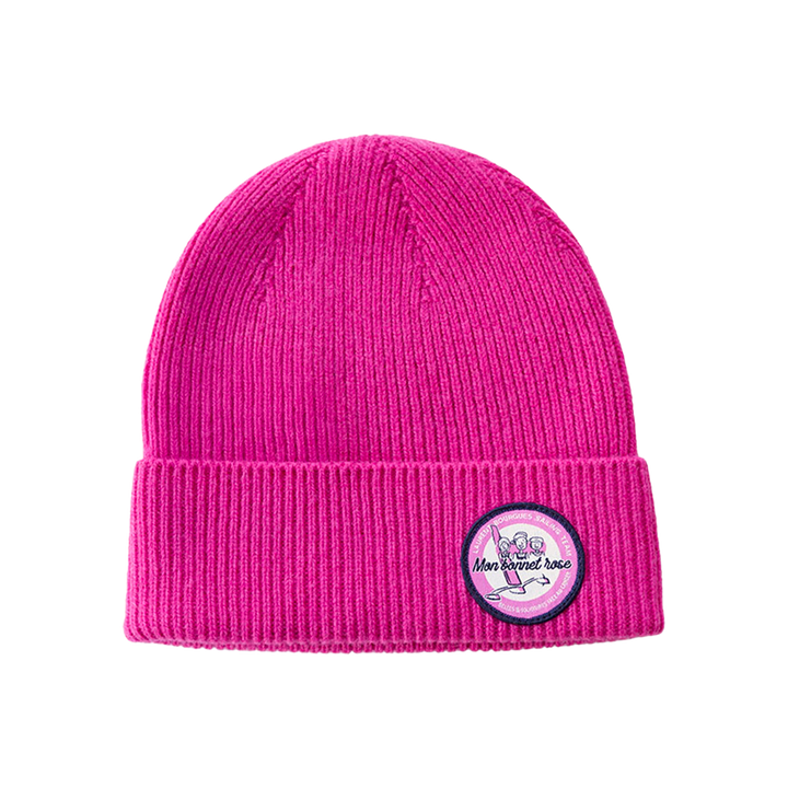 Bonnet en mérinos et cachemire Mon Bonnet Rose, coloris fuchsia – Cézembre