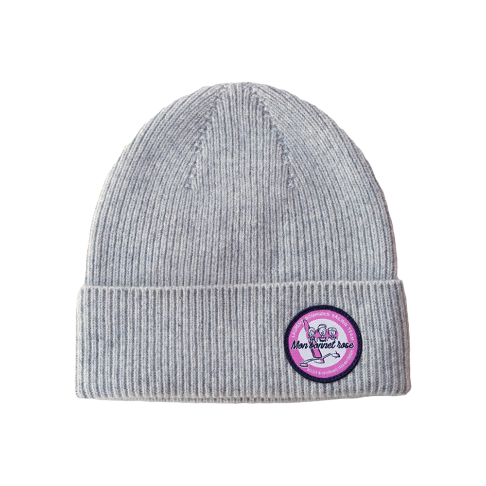 Bonnet en mérinos et cachemire Mon Bonnet Rose, coloris gris clair – Cézembre