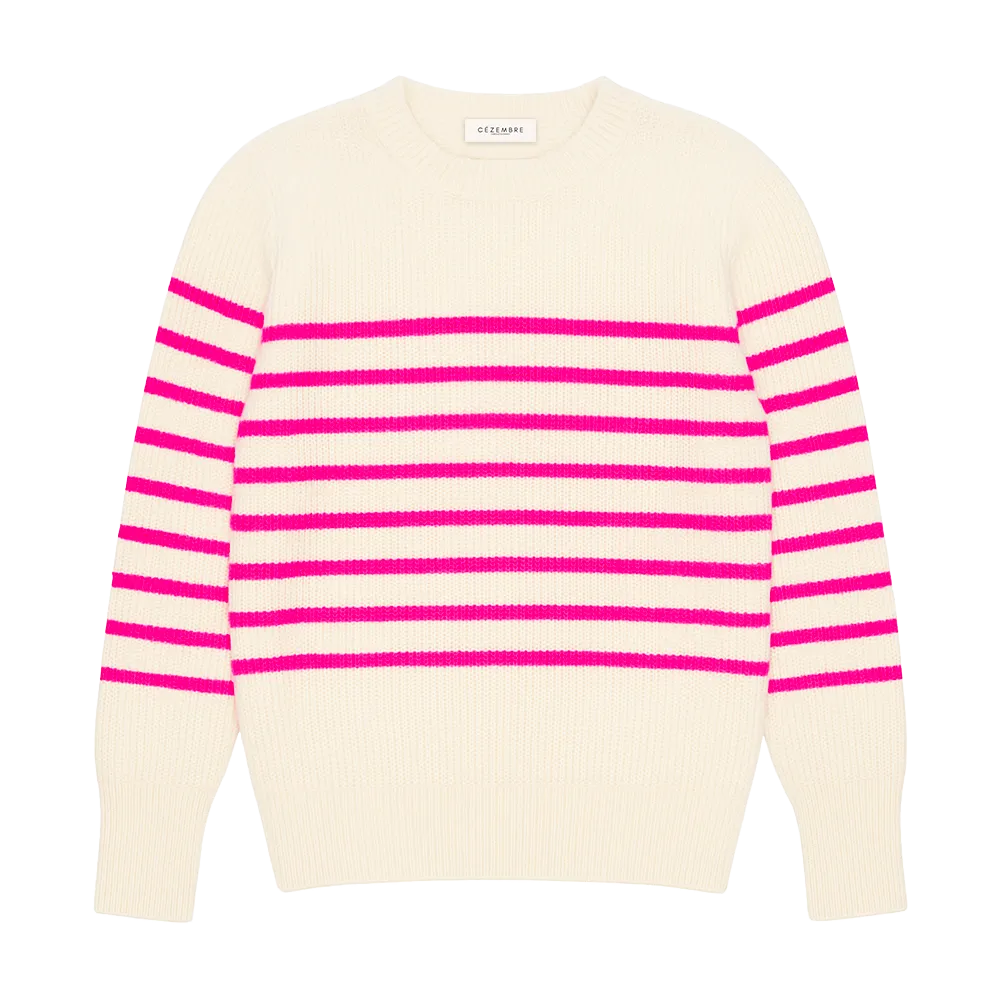 Pull SABLONS RAYÉ (Mérinos/Cachemire)