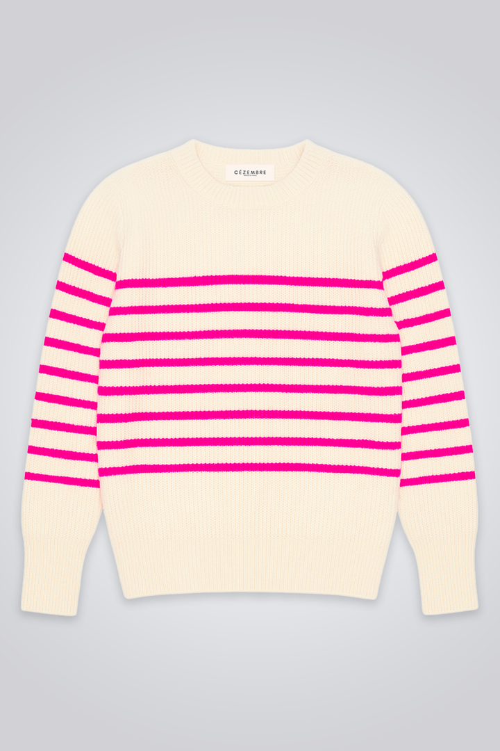 Vue Face #couleur_ecru-rose neon